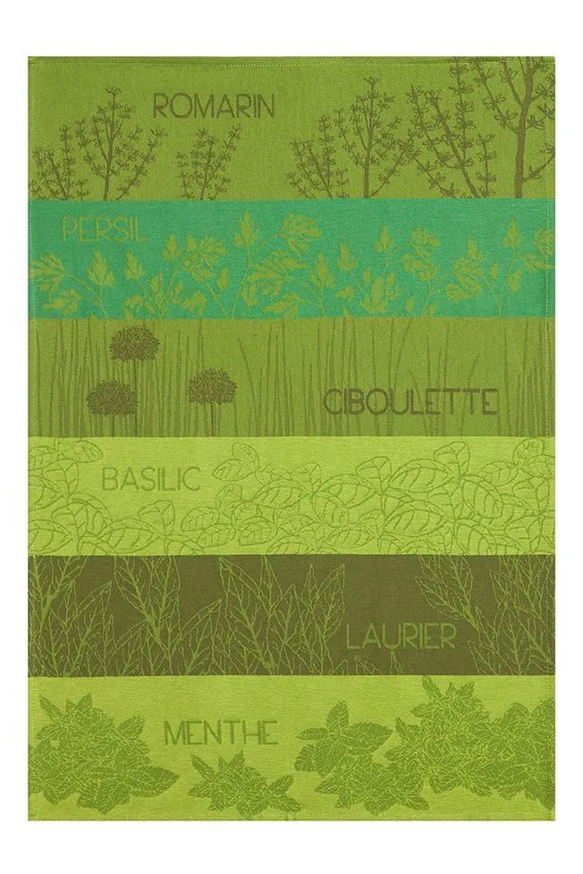 Geschirrtuch Jacquard Baumwolle 50x75 cm HERBES AROMATIQUES