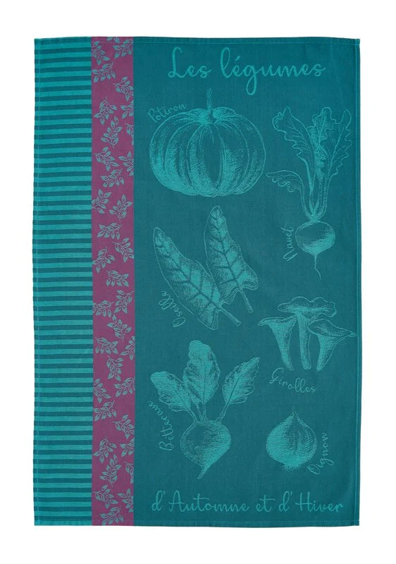 Geschirrtuch Jacquard Baumwolle 50x75 cm Herbst Gemüsegarten
