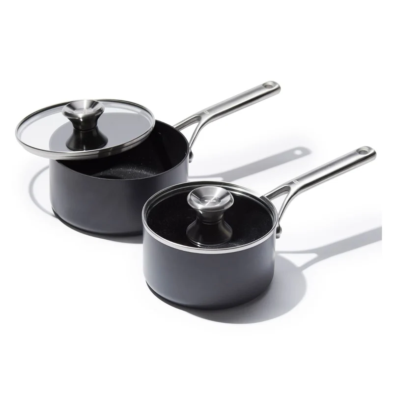 Set de 2 cazos cerámicos con tapa Professional NonStick OXO