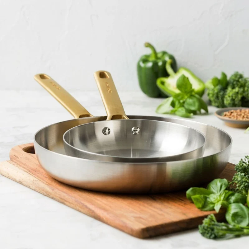 Set de 2 sartenes de acero inoxidable tricapa Padova Reserve GreenPan