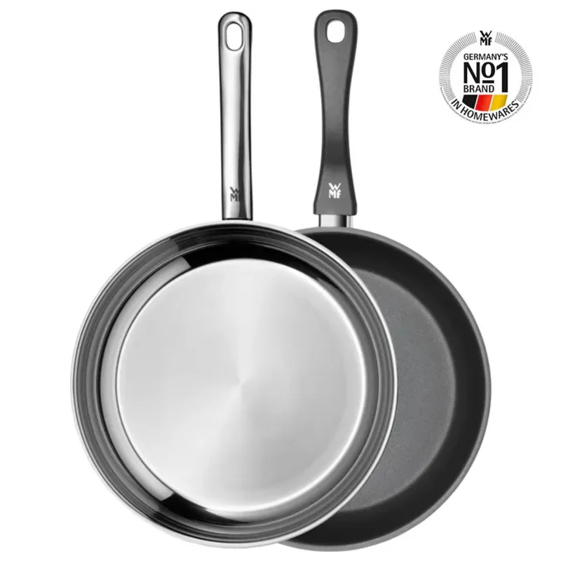 Set de sartén inox y sartén antiadherente con exterior inox Devil WMF