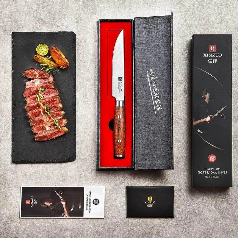 XINZUO Steakmesser Set aus Edelstahl (Einzeln oder 4er Set)