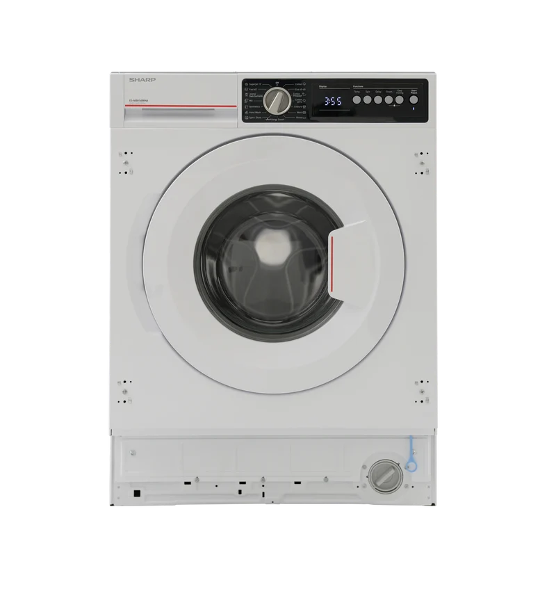 SHARP ES-NIB814BWNA-EE Integrated Washing Machine 8 kg 1400 RPM A Class with Steam Technology