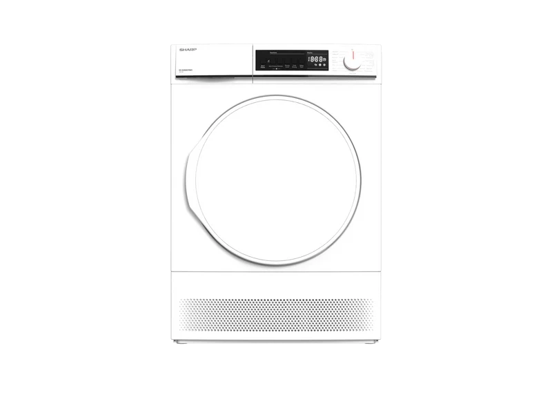 SHARP KD-NCB8S7PW91-EN Freestanding Tumble Dryer 8 kg B Class with Condenser Technology