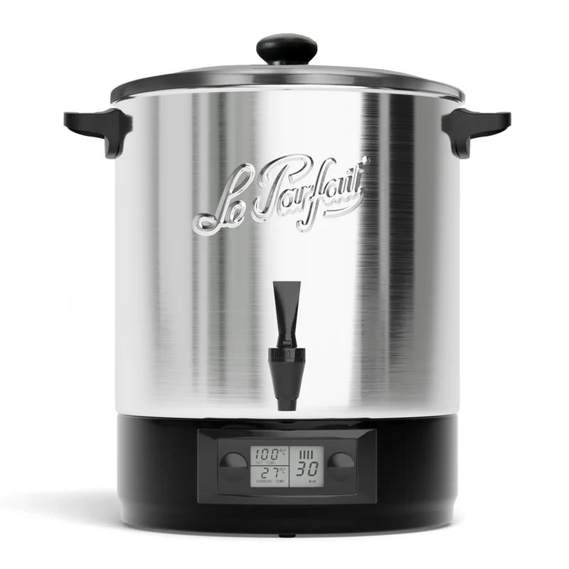 Electric and automatic stainless steel sterilizer 23l stainless steel cover - Le Parfait®