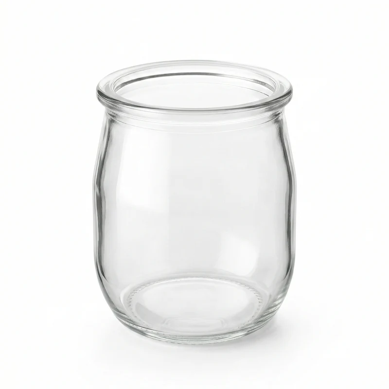 Lot of glass yogurt pots 14.3 CL made in France