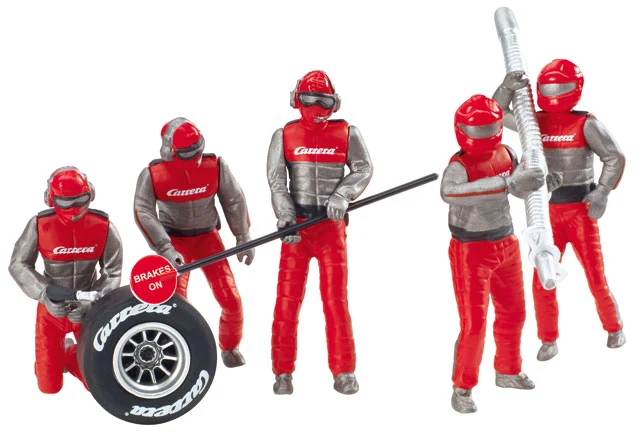 Carrera 20021131 - Figurensatz Mechaniker, Carrera Crew rot