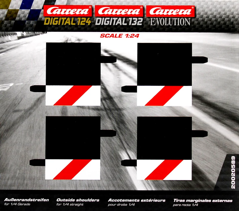 Carrera 20020589 - DIGITAL 124 /132/ EVOLUTION Randstreifen für 1/4 Geraden