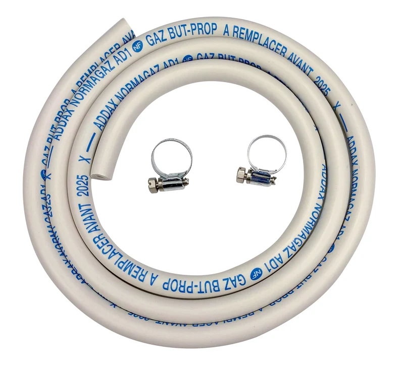 Gas hose - flexible tube connection to nipple - 150cm