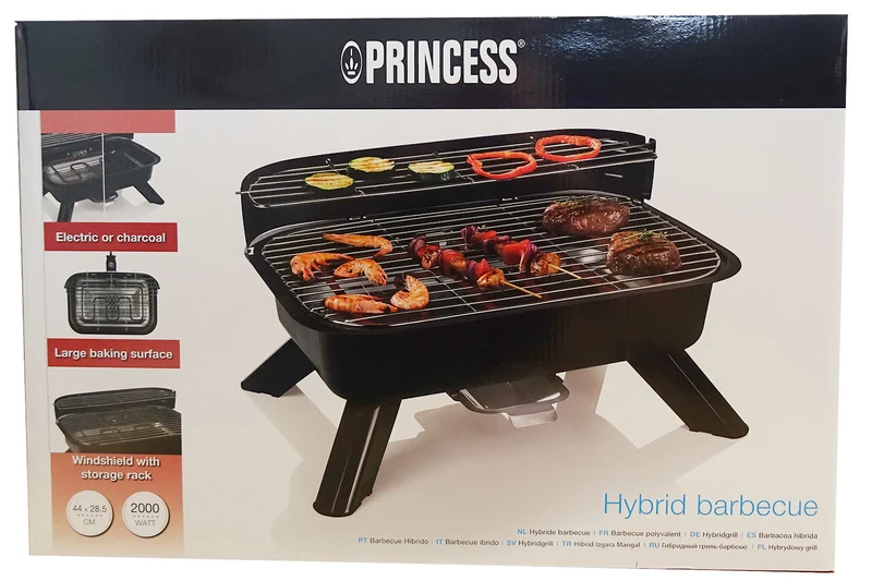 Princess 112252 Hybrid Grill elektrisch oder Holzkohle