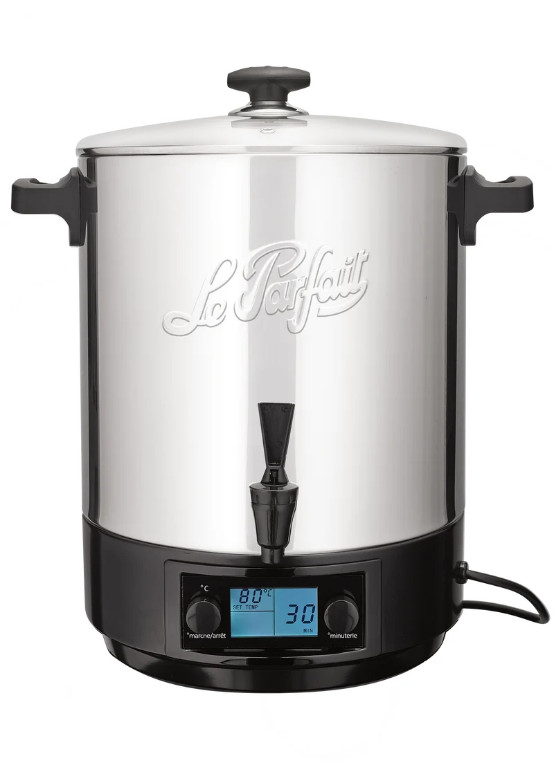 Le Parfait - 23 liter stainless steel sterilizer with glass lid + 4 jars
