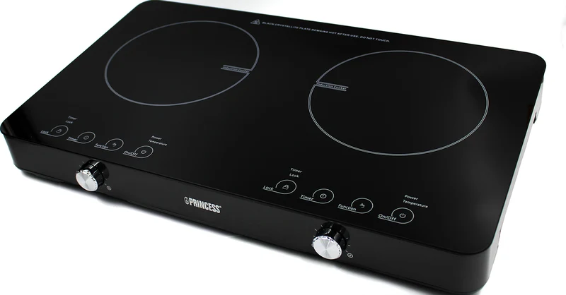 Princess 303011 Doppel-Induktionskochplatte 60°C-240°C schwarz Timer 3100W
