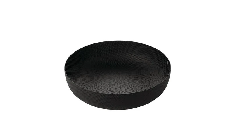 Runde Schale Texture 24 cm schwarz, Stahl