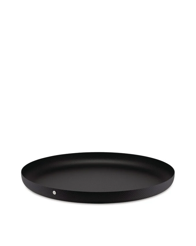 Rundes Tabeltt Texture 35 cm schwarz