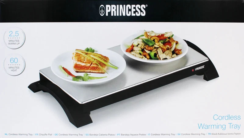 Princess 312295 Kabellose Warmhalteplatte 8 Min. Aufheizzeit
