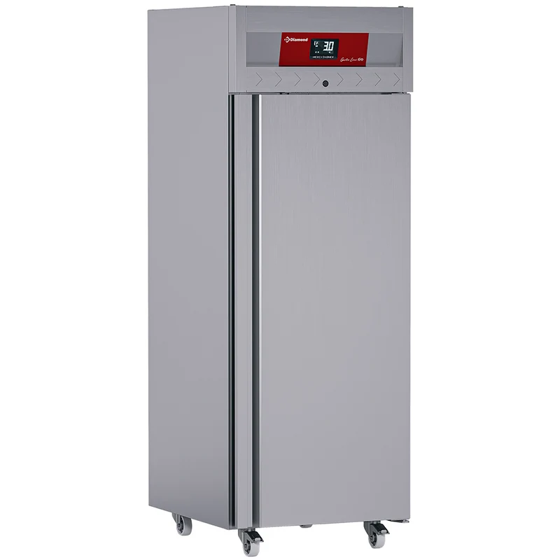 Edelstahlkühlschrank 700 Liter, 1 Tür (GN 2/1), Auf Rädern - ID70/R9H