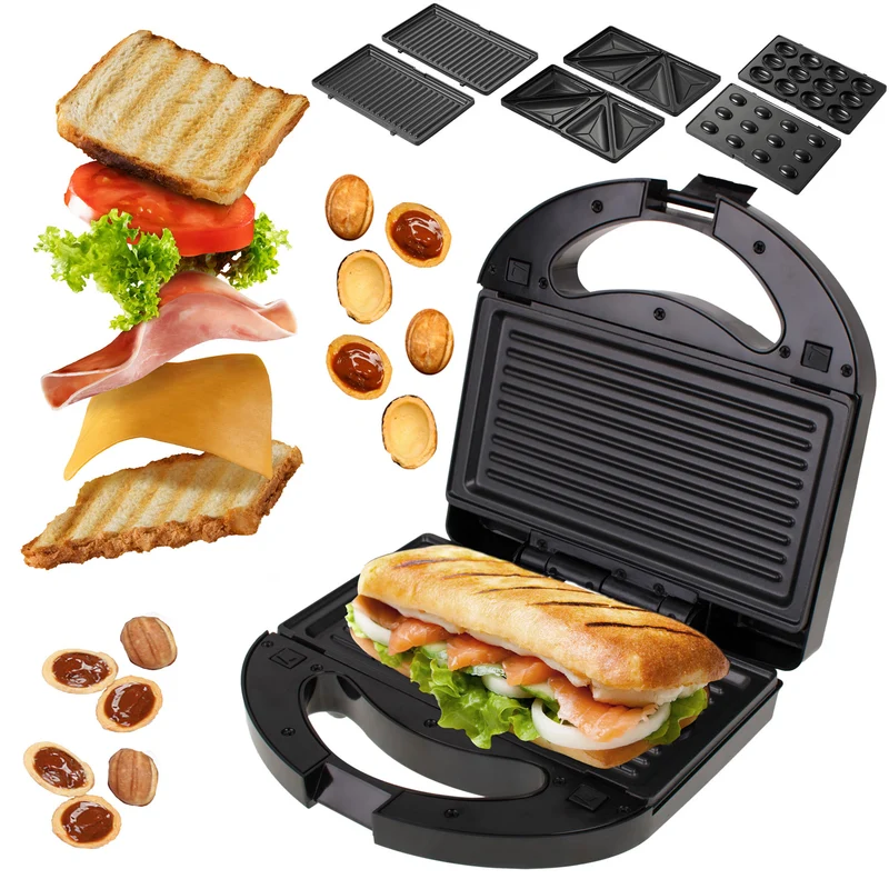 Camry CR 3063 Backgerät 3in1 Sandwichmaker/Kontaktgrill/Nussbäcker