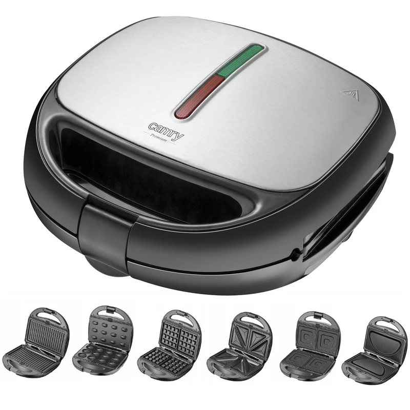 Camry CR 3057 Backgerät 6in1 Sandwich-/Omelettmaker/Grill/Waffeisen/Nussbäcker