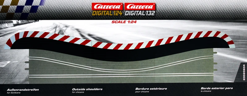 Carrera 20020604 - DIGITAL 124/132 Randstreifen für Schikane 3-teilig