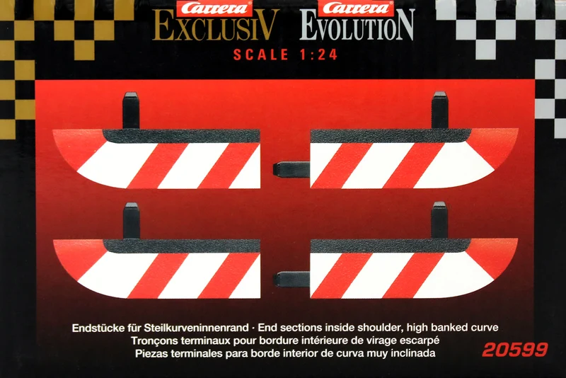 Carrera 20020599 - DIGITAL 124 /132/ EVOLUTION Endstücke für Steilkurveninnenrand (4), schmal