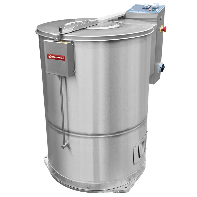 Profi Wäscheschleuder 12 kg , Edelstahl für Gastronomie & Gewerbe, DEC-12/N
