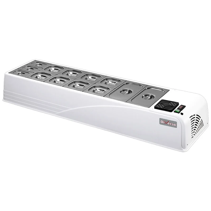 Kühlaufsatzvitrine für 7 x GN 1/3 , 1550 mm, WR-MIDI-R2