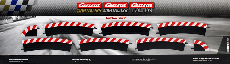 Carrera 20020566 - DIGITAL 124 /132/ EVOLUTION Außenrandstreifen für Steilkurve 3 / 30 Grad