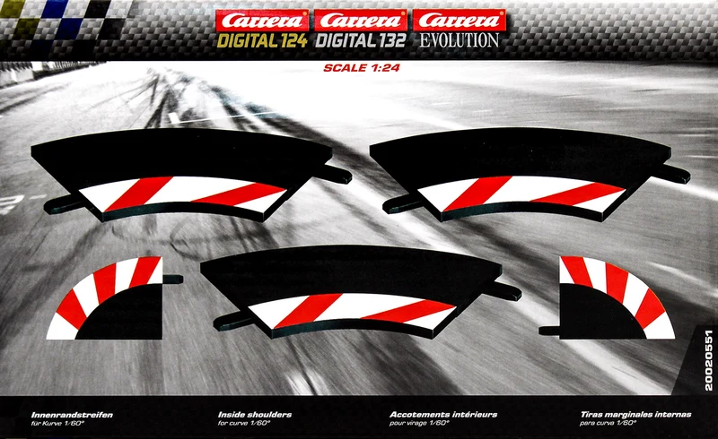 Carrera 20020551 - DIGITAL 124/132/EVOLUTION Innenrandstreifen für Kurve 1 / 60 Grad