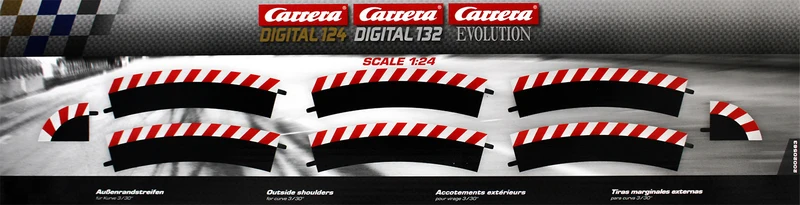 Carrera 20020563 - DIGITAL 124 /132 EVOLUTION Außenrandstreifen für Kurve 3/30