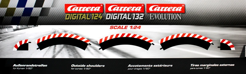 Carrera 20020561 - DIGITAL 124/132 Außenrandstreifen für Kurve 1 / 60 Grad