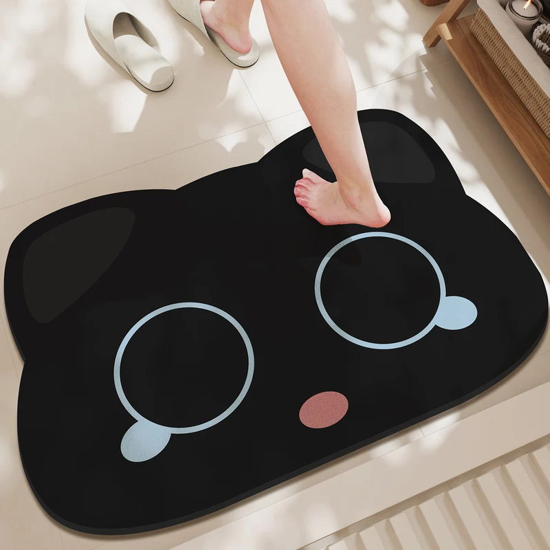 Niedliche katzenförmige Badematte Karnz