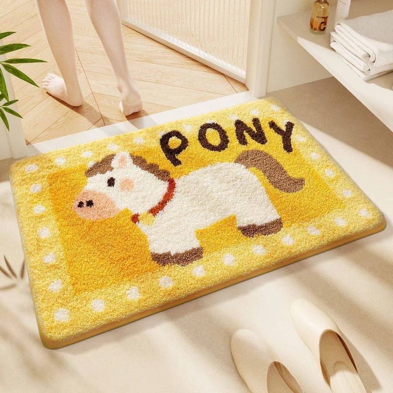 Cartoon Pony-Themen Badmatte Karnz