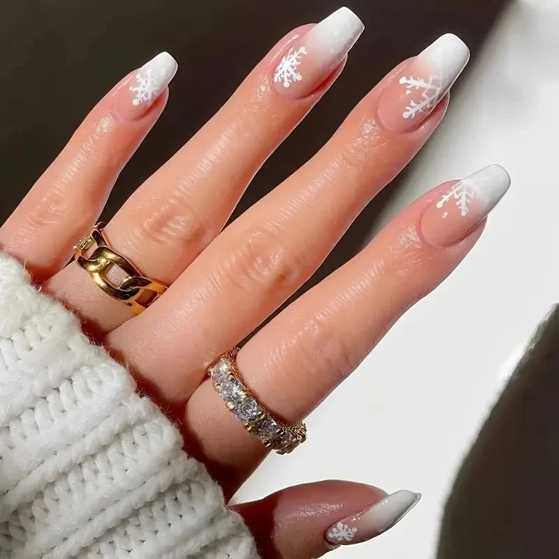 Schneeflocke Acryl Nagelkunst Karnz