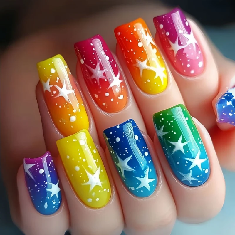 Ombre Starry Nagelkunst Karnz