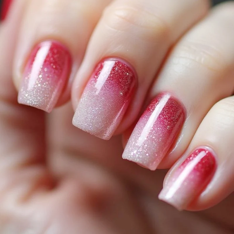 Ombre Glitter Nagelkunst Design Karnz