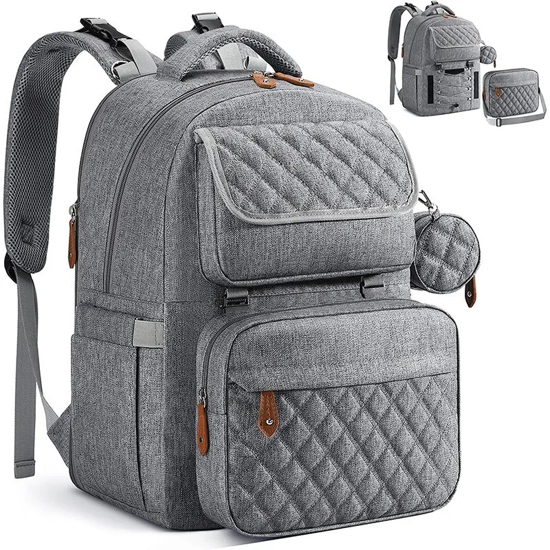 Multifunktionaler gep quilteter Rucksack mit abnehmbarem Organizer Karnz