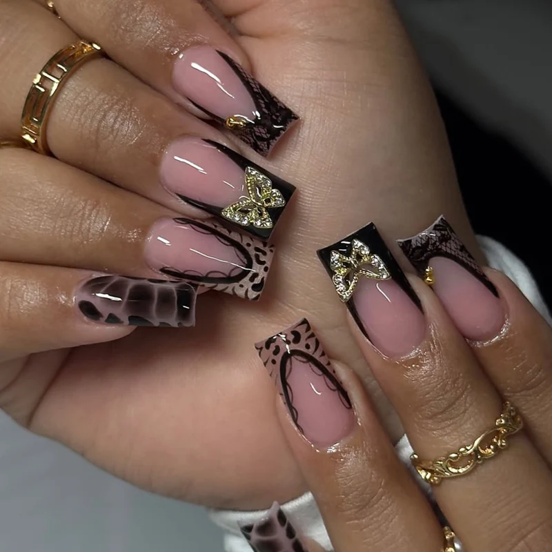 Luxuriöse 3D-Gradient-Nagelkunstverlängerungen Karnz