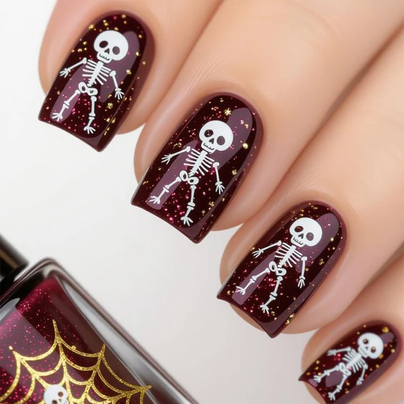 Halloween-Themen Skelett Nagelkunst Set Karnz