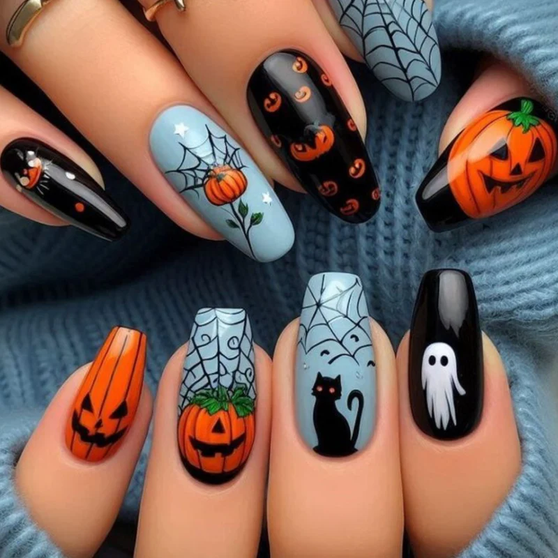 Halloween-Themen Nagelkunst Extensions Karnz