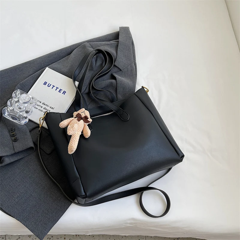 Geräumige Weiche Leder Tote Bag Karnz