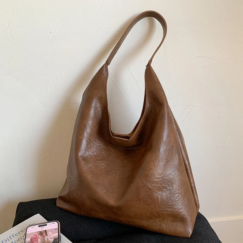 Elegante weiche Leder Hobo-Tasche Karnz