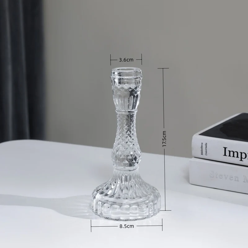 Hochgepresster Glas-Dekor-Kerzenständer Karnz