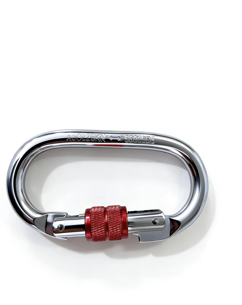 Stahlkarabiner für Klettern, 25 KN