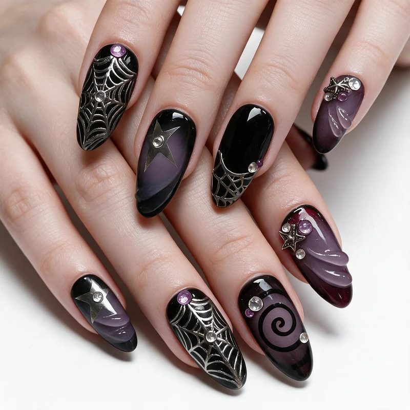 Kunstvolle Halloween Nagelkunst Karnz