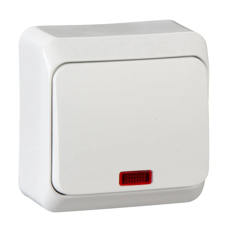 Schneider WDE001014 PRIMA 1-Way Switch Locator Light 10AX 250V IP20 White