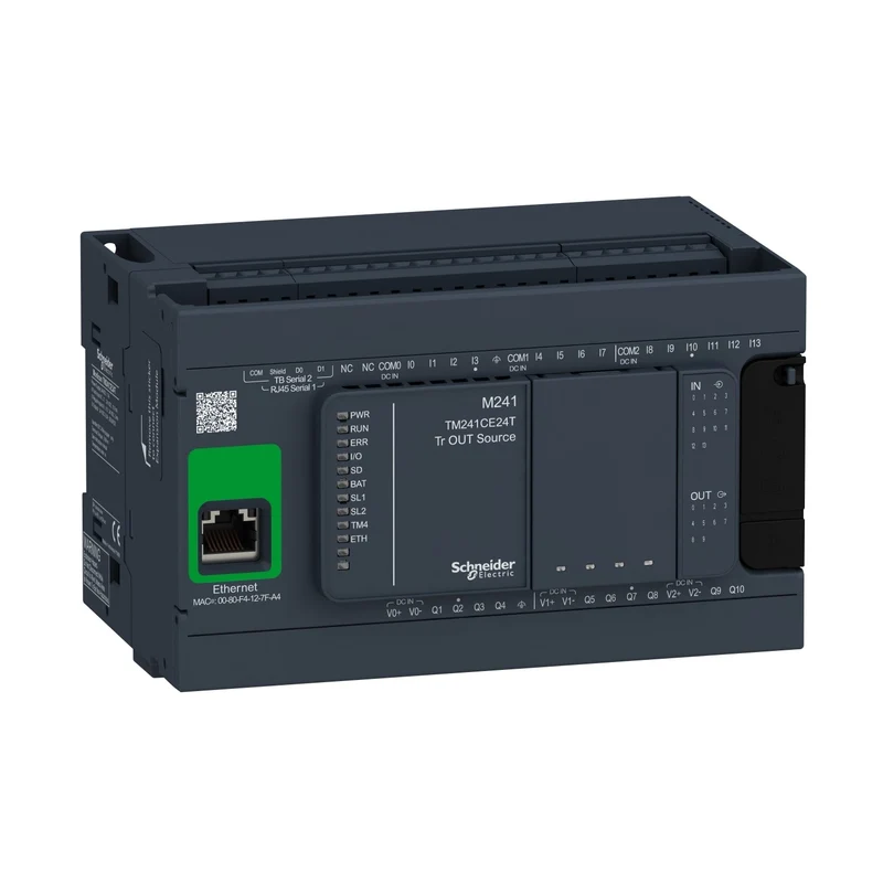 Schneider TM241CE24T Modicon M241 PLC 24 I/O 24VDC Transistor PNP Ethernet