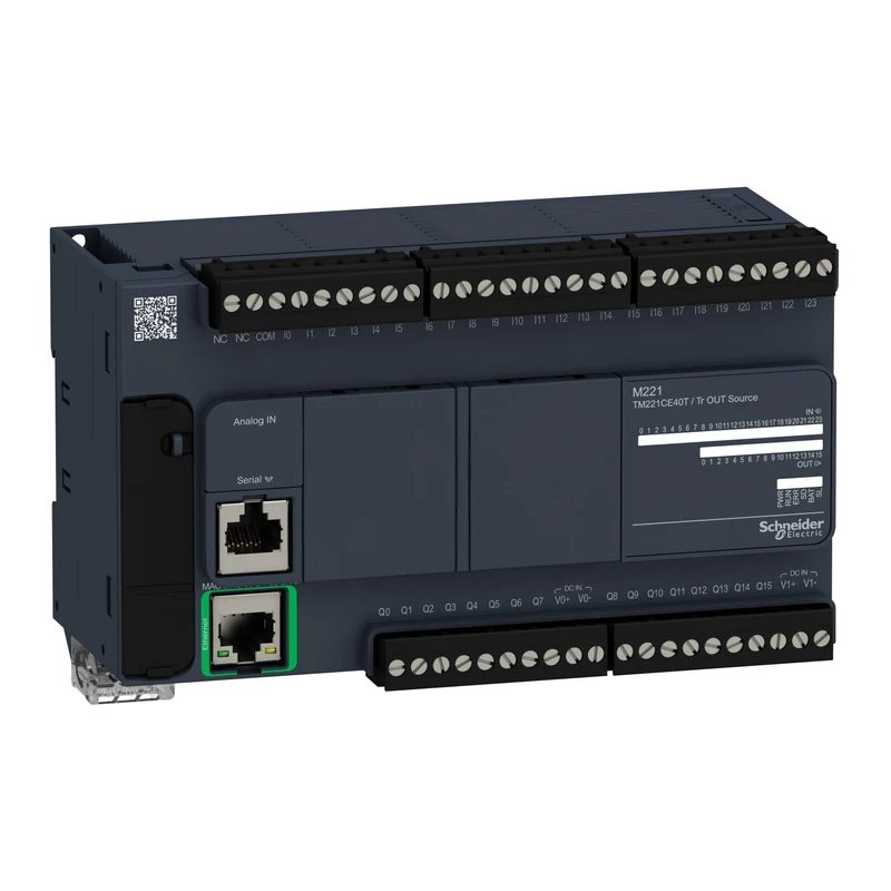 Schneider TM221CE40T Modicon M221 Logic Controller 40 I/O Transistor PNP 24 V DC