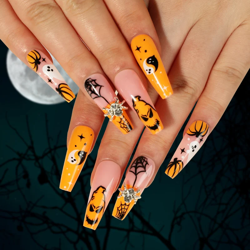 Künstliche Halloween-Nagelkunst Karnz