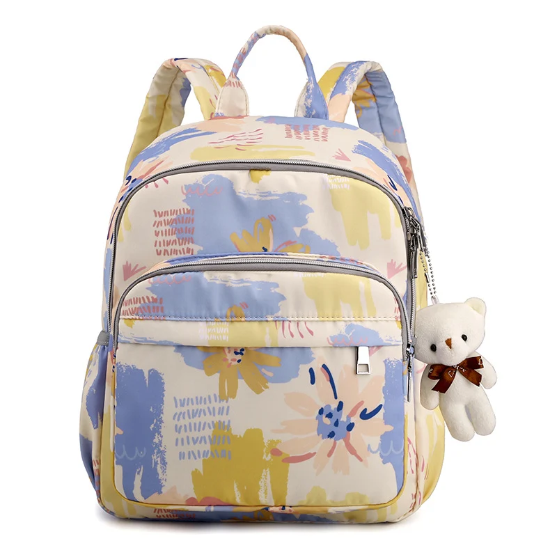 Blumenmuster Multi-Fach Rucksack Karnz