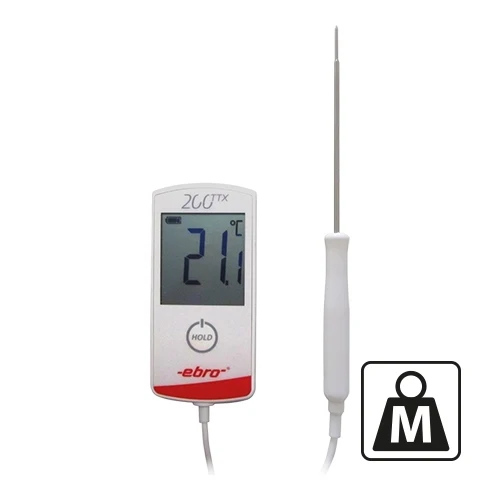 Vodoodporni kalibrirani digitalni vbodni termometer | Ebro | -30 do 200°C | 12 cm sonda